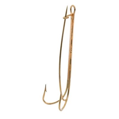 MUSTAD Double Live Bait / Liver Hook With Safety Pin - Bronze