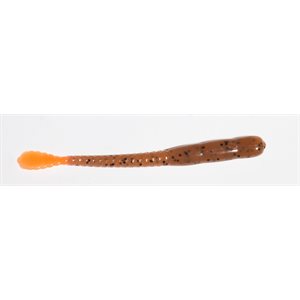 Finess Worm 4'' Pumpkinseed / Orange Tail
